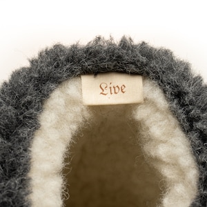 Eco Women's / Men's Merino Pure Sheep's Wool Slippers/ Sheepskin Slippers Non Slip Sole ,Birthday Gift image 8