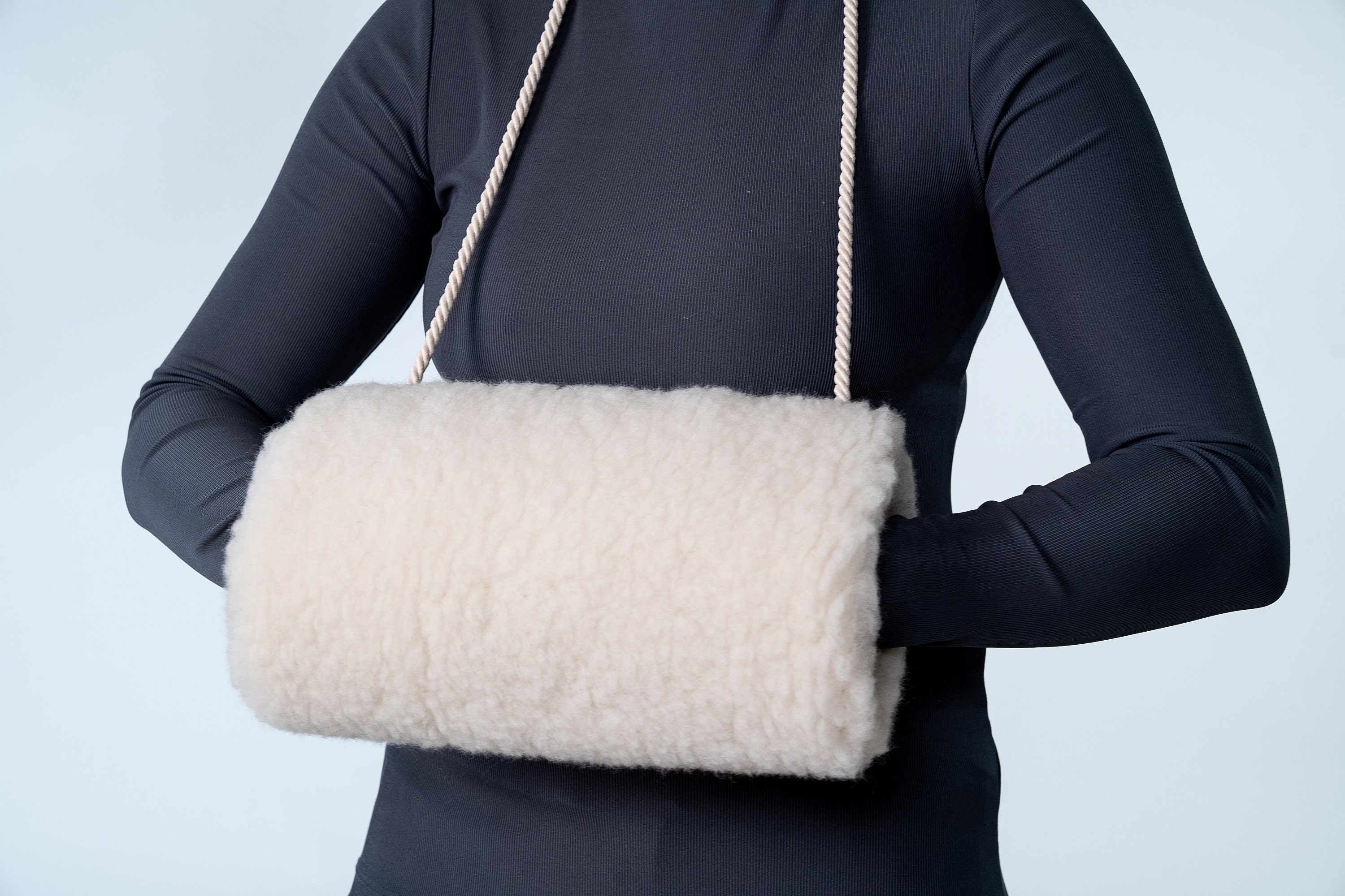 Merino Wool muff with pocket winter women's hand warmer Etsy