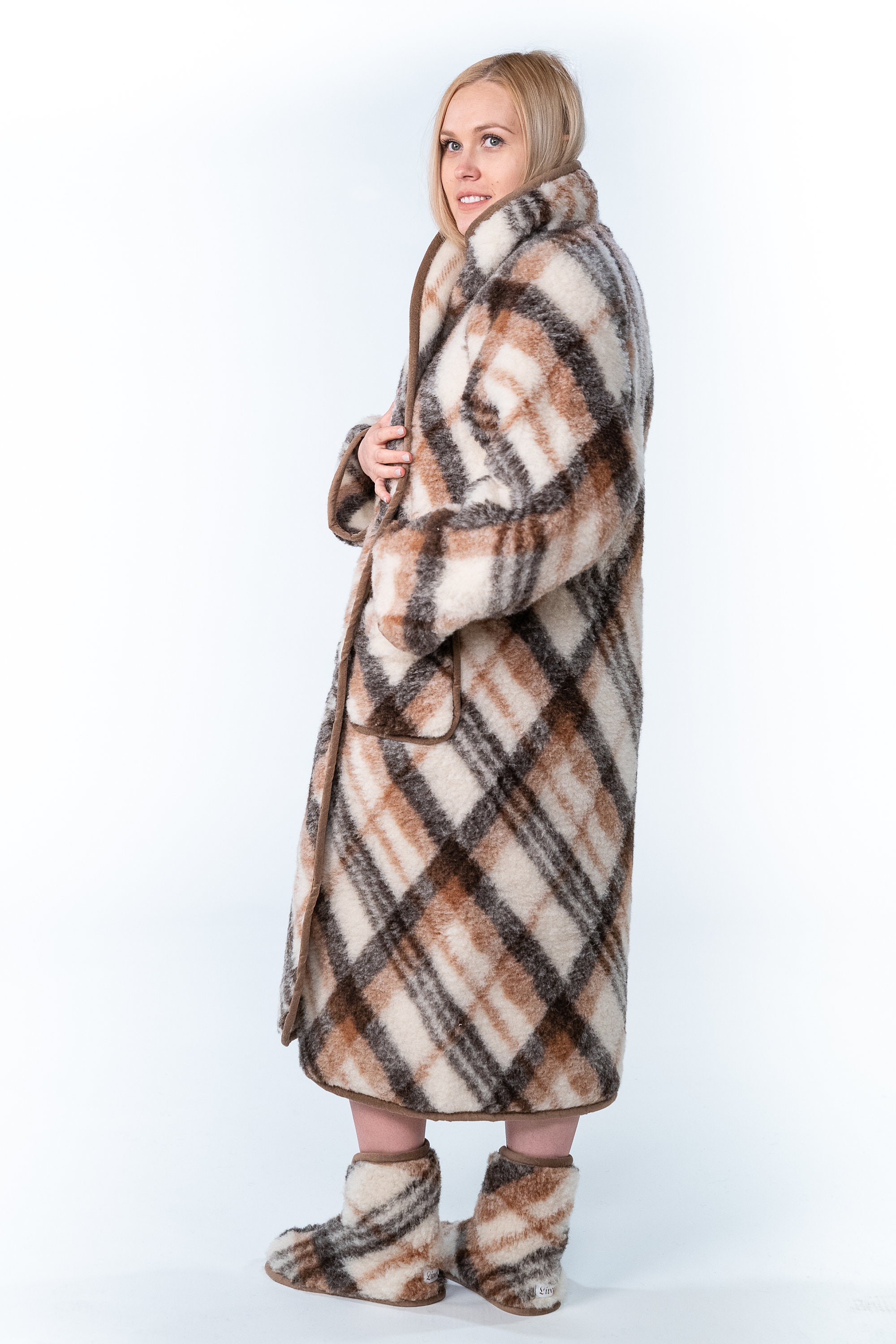 Unisex Soft Merino Wool Robe / Merino Wool Morning Dress Etsy