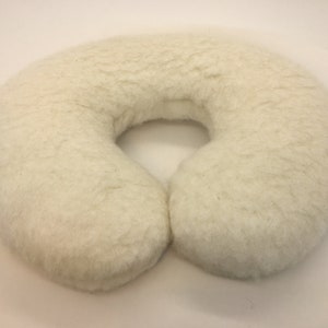 Wool neck travel pillow , Merino wool neck pillow for children with zipper
