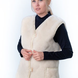 Vest /Pile Vest / Wool west / Soft and Warm Merino Wool Vest