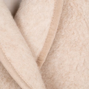 Peignoir en laine/Peignoir unisexe en laine mérinos douce/Robe du matin en laine mérinos image 6