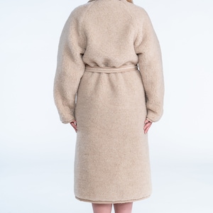 Wool Robe/ Unisex Soft Merino Wool Robe / Merino Wool Morning Dress image 5