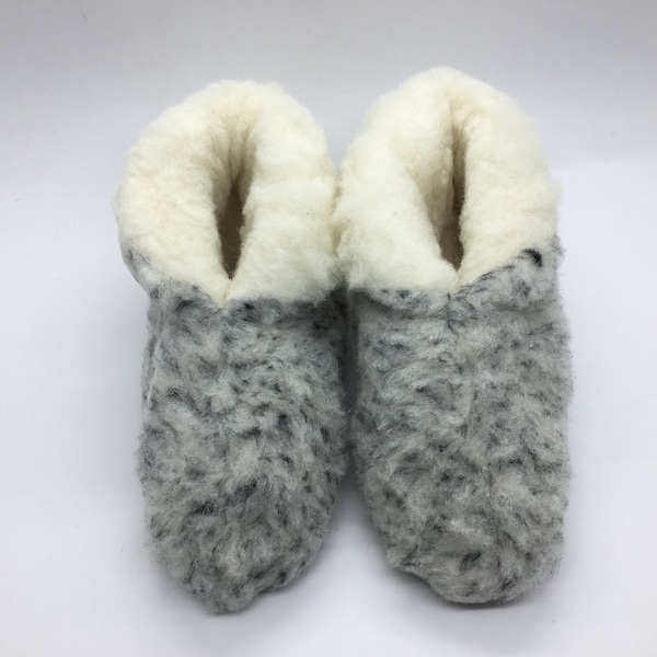 Eco Dames / Heren Merino Pure Schapenwol Slippers / Schapenvacht Slippers - Antislip Suède Leren Zool - Verjaardagscadeau