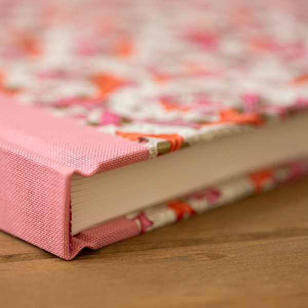 Italian Notebook With Bright Pink Spine And Plain, Lined Or Dotted Pages - A4, A5 And A6 Sizes