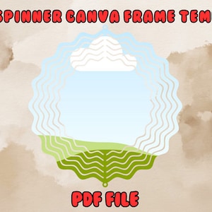 Plantilla de marco Wind Spinner Canva Archivo PDF Descarga digital