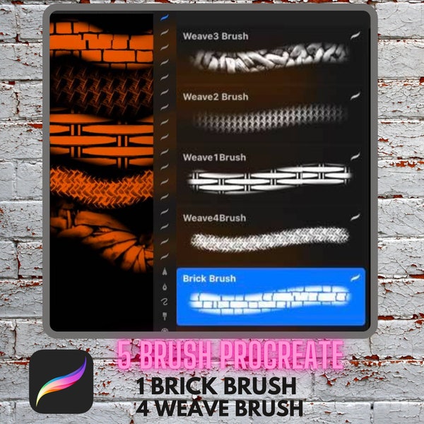 Bricks Procreate Brush Etsy