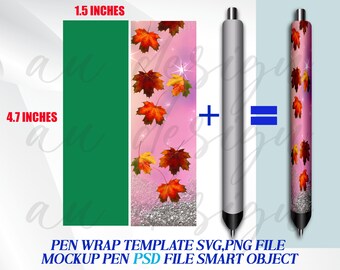 Mockup Pen Wrap PSD File Smart Object & Pen Wrap Template Svg,Png file download
