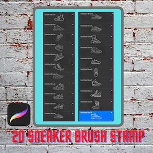 SNEAKER brush stamp PROCREATE /20 sneaker stamp brush procreate for IPAD