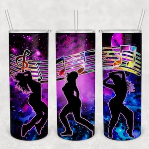 Funny Dance Skinny Tumbler 20 Oz. Sublmation PNG Design