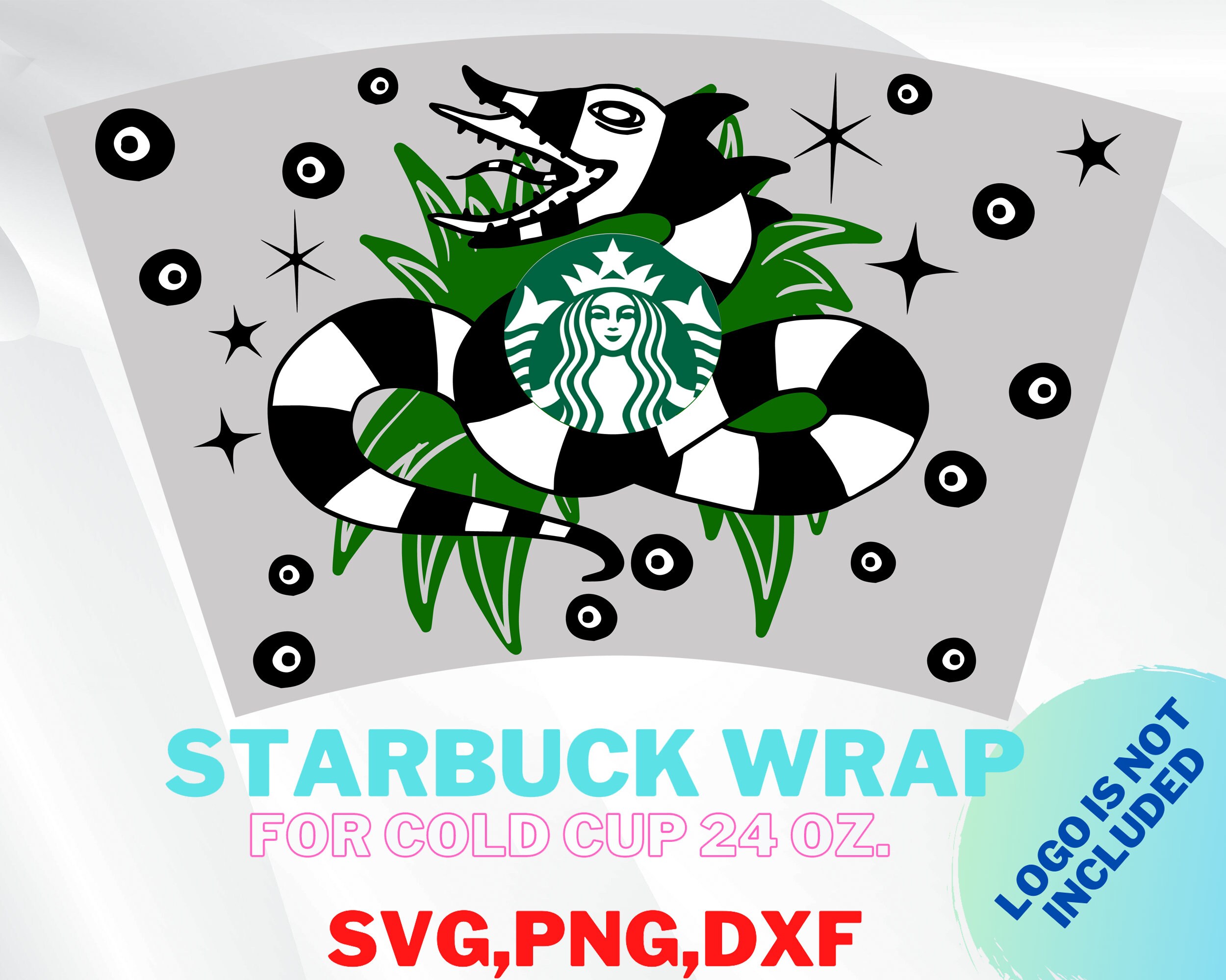 Inspired by Beetlejuice Starbucks Cup Svg Full Wrap Horror Etsy