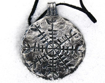 timón vikingo de colgante de asombro, forjado a mano