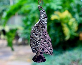 Hand forged Christmas tree ornament