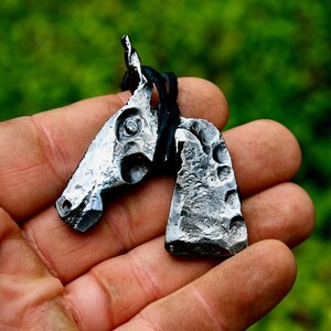 Handmade Unicorn pendant, the Iron Stallion