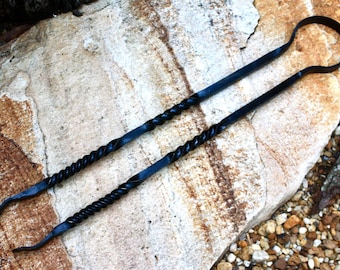 Hand forged BBQ tongs