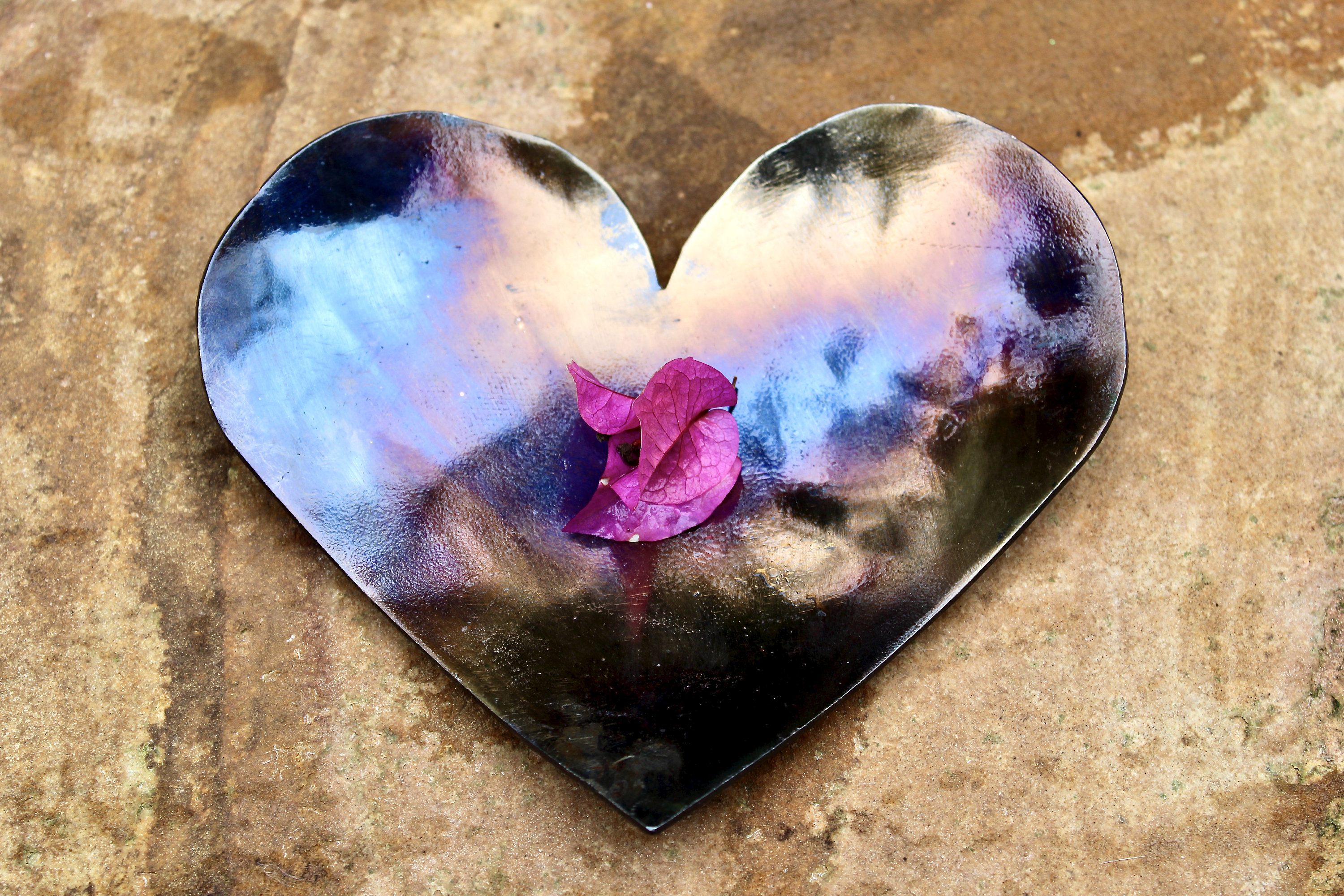 Heart shaped iron ring dish blacksmith made Love in Etsy