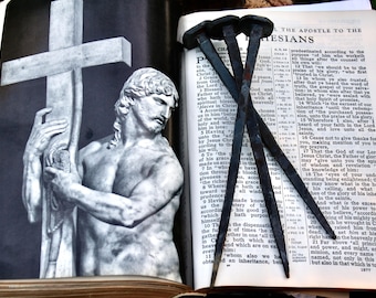 hand forged crucifixion nails, nine inch nails