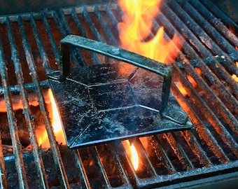 Square Burger Press, carbon steel