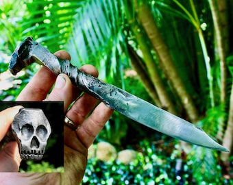Rail road spike pirate knife