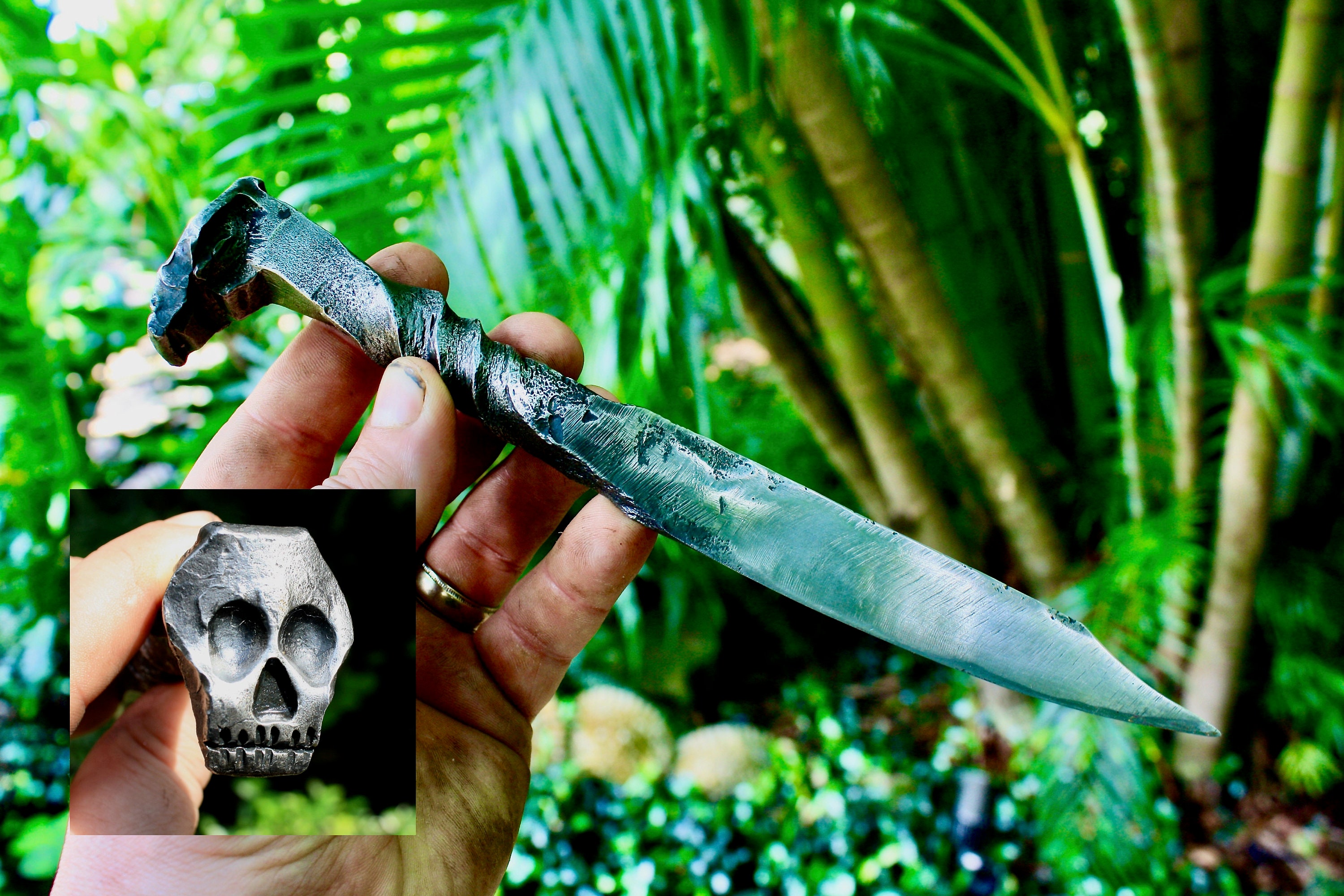6 Black Ninja Skull Tactical Titanium Throwing Knife 3pc Sheathed Set