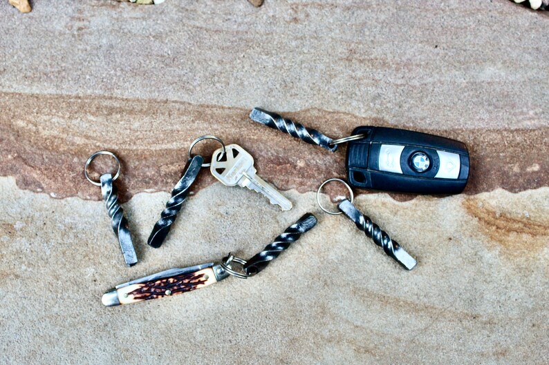 Twisting Key Forged Twist Key Fob - Etsy