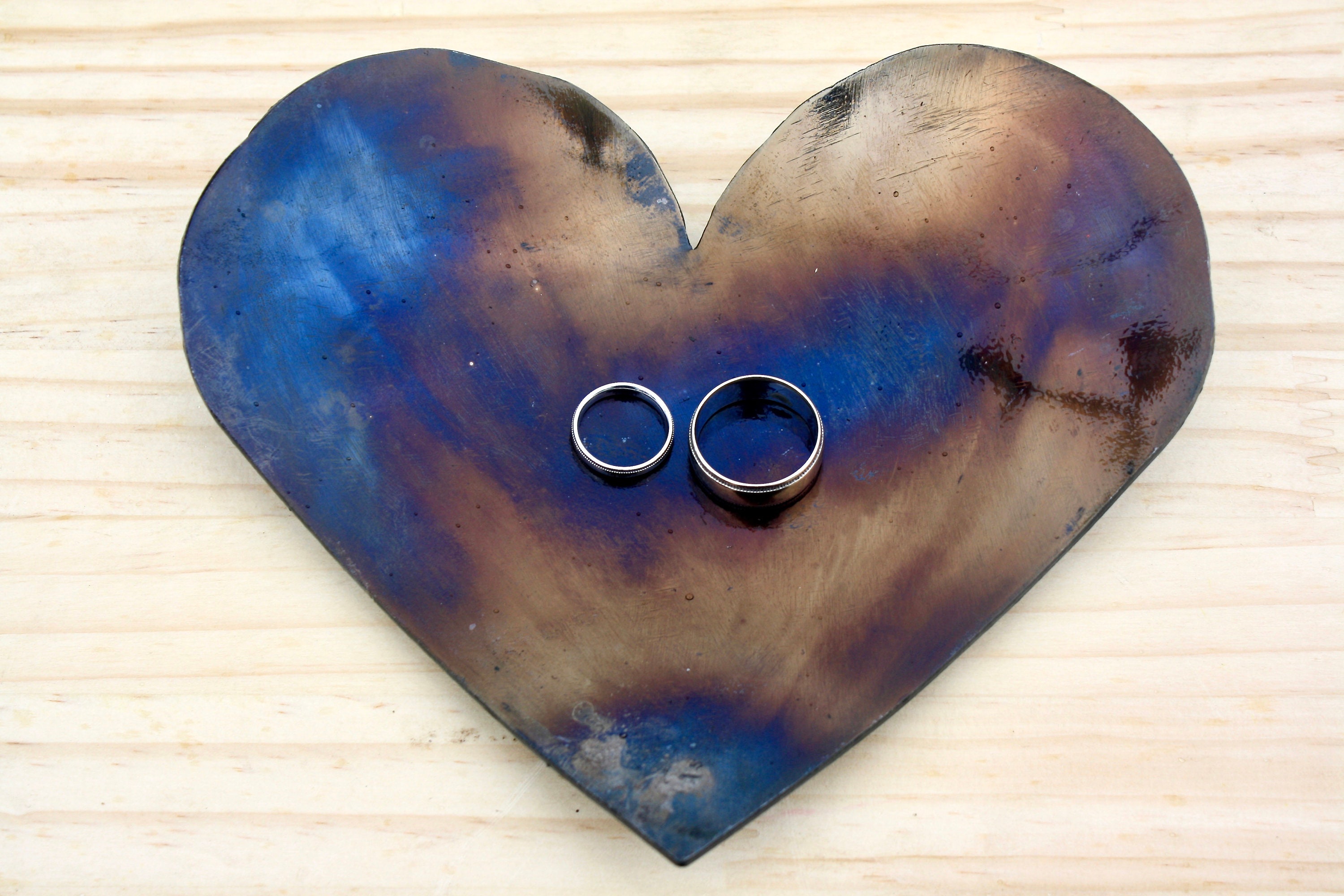 Heart shaped iron ring dish blacksmith made Love in Etsy