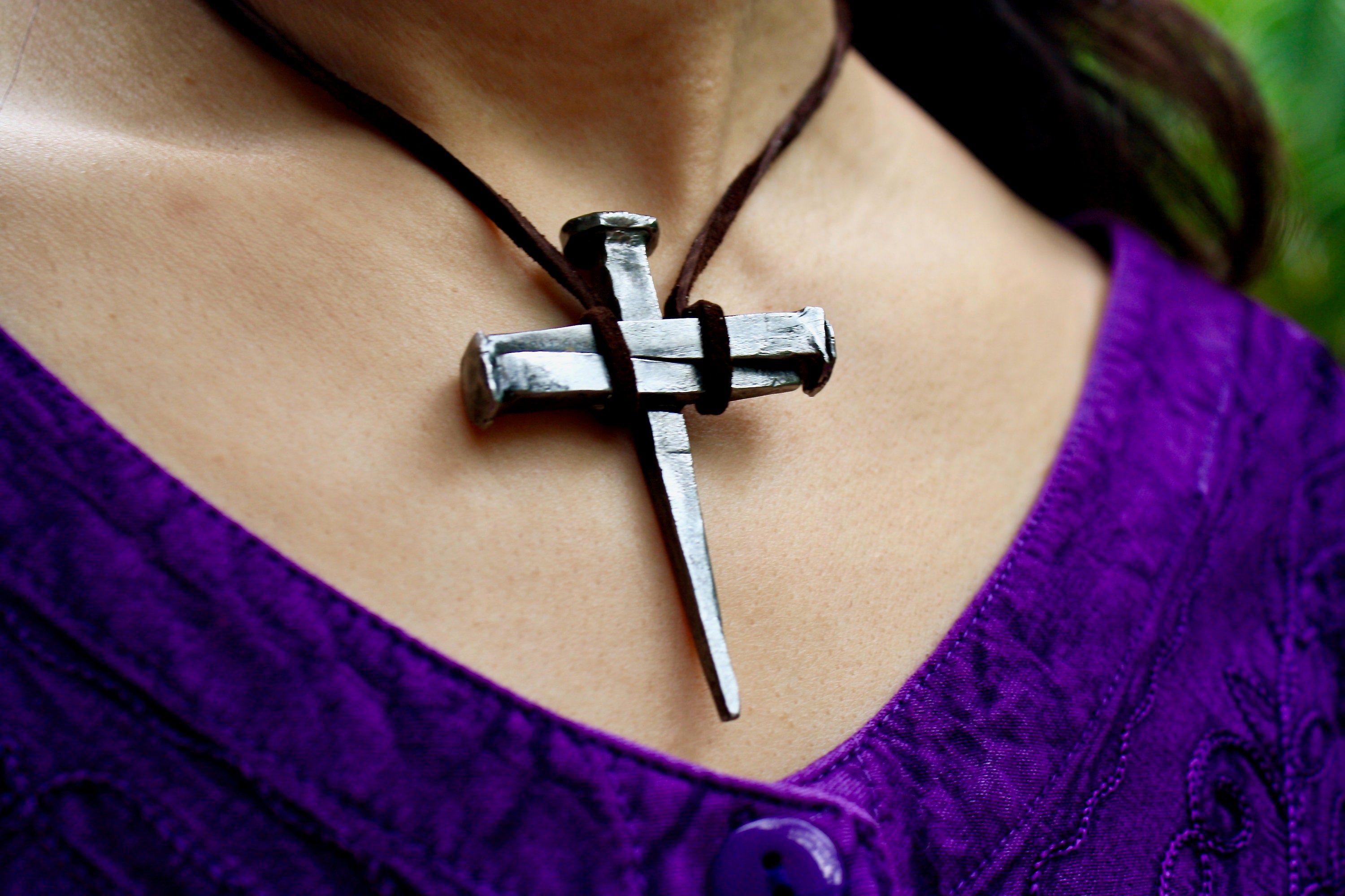 Three Nails One Cross Pendant | Etsy
