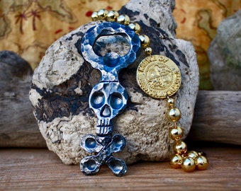 skull and crossbones pirate bottle opener
