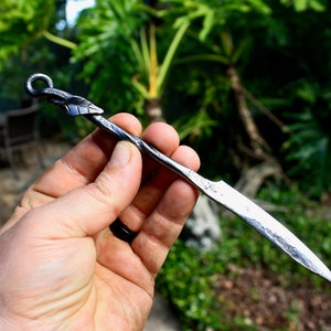 Hand forged athame, altar knife