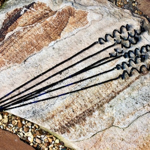 Hand forged shish kebob skewers