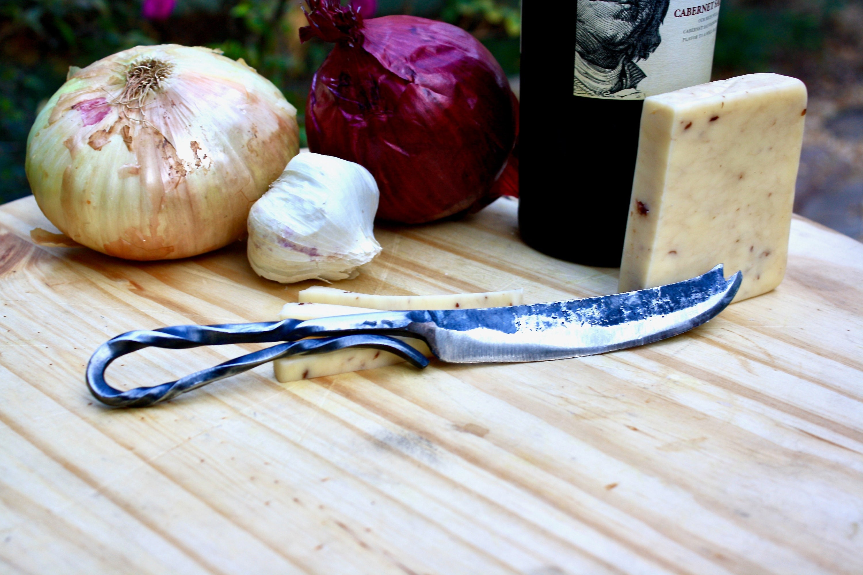 Hand Forged Cheese Knife - Etsy