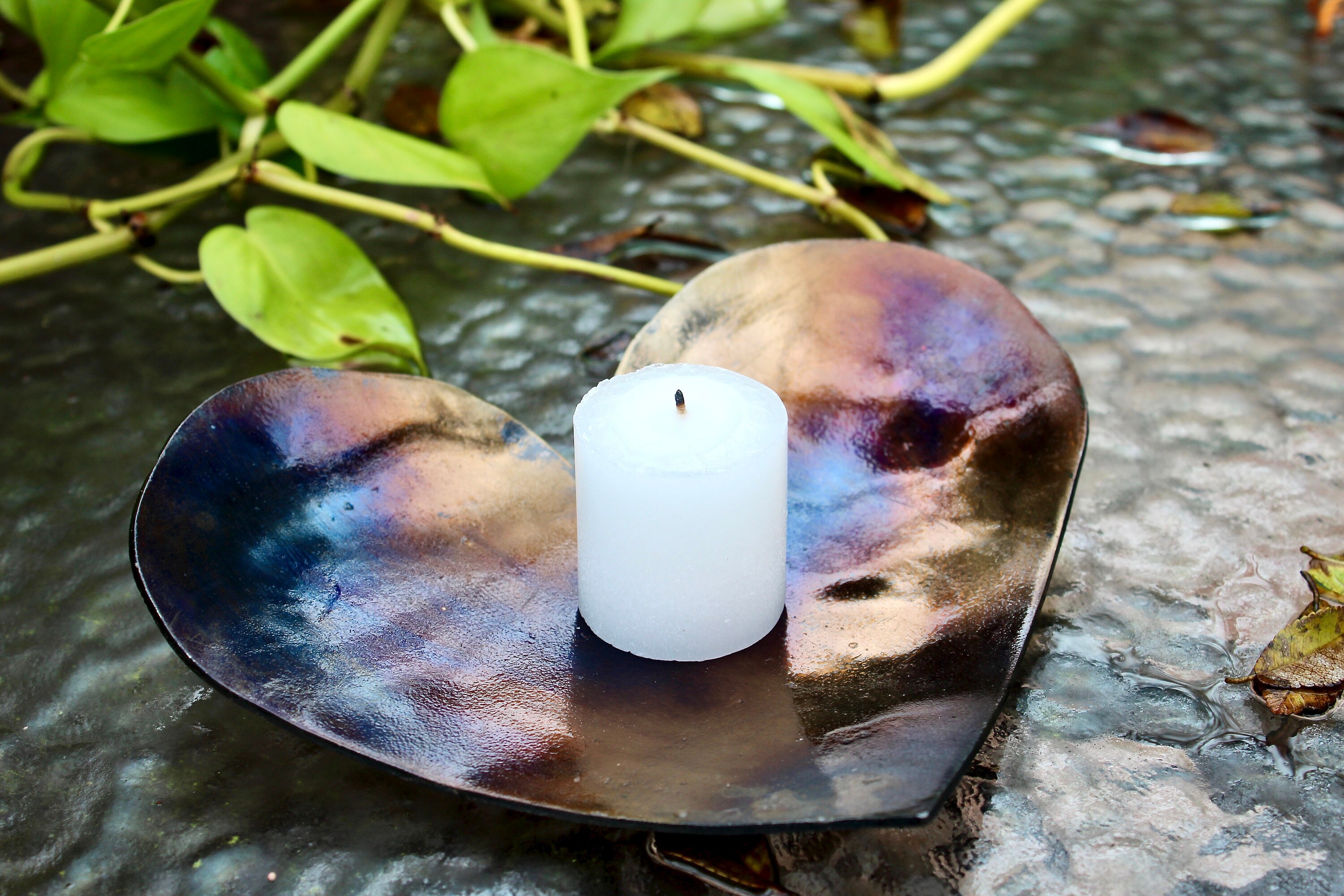 Heart shaped iron ring dish blacksmith made Love in Etsy