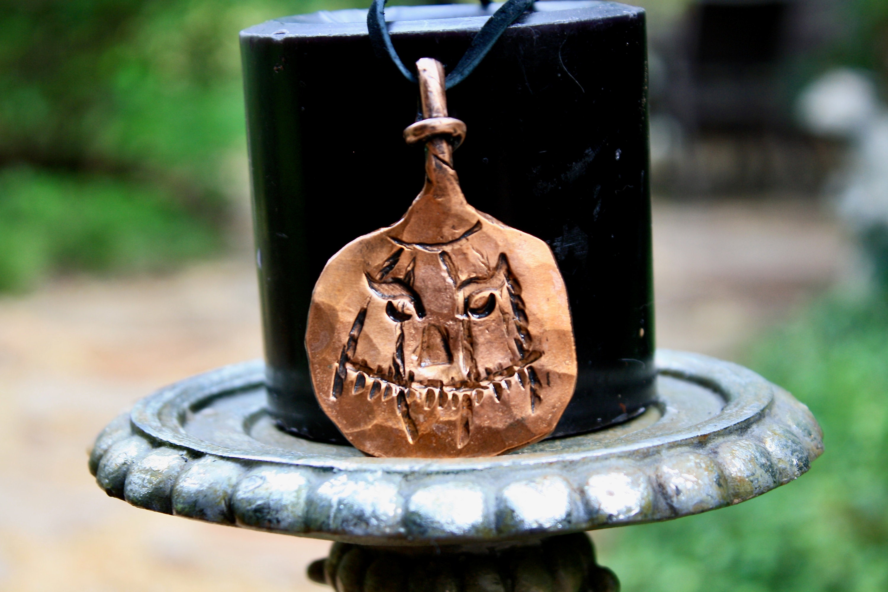 Jackolantern Pendant in Copper Etsy