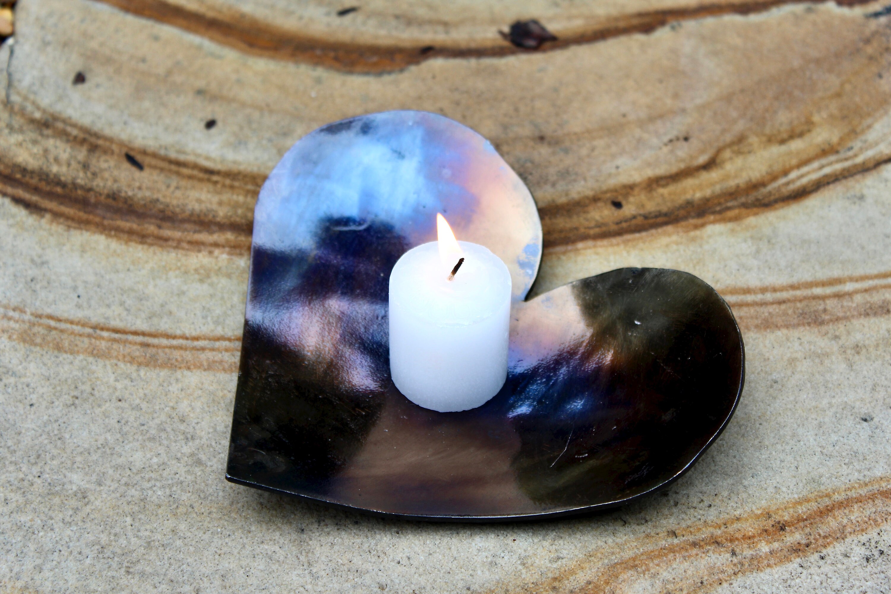 Heart shaped iron ring dish blacksmith made Love in Etsy