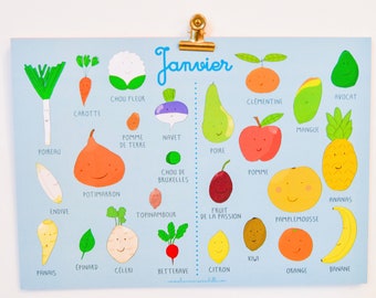 Seasonal fruit and vegetable calendar