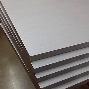 Custom Order 5/8 in. Thick Gray Laminated Wood shelf, 1pc 27 x 8.25