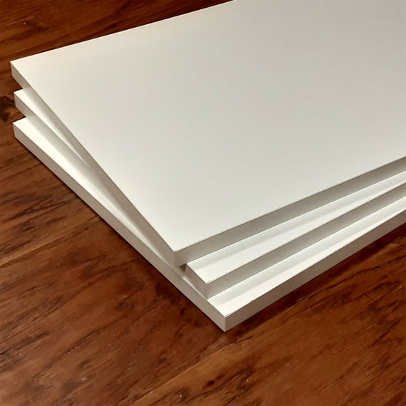 Custom Order 3/4 White Laminated Wood Shelf -