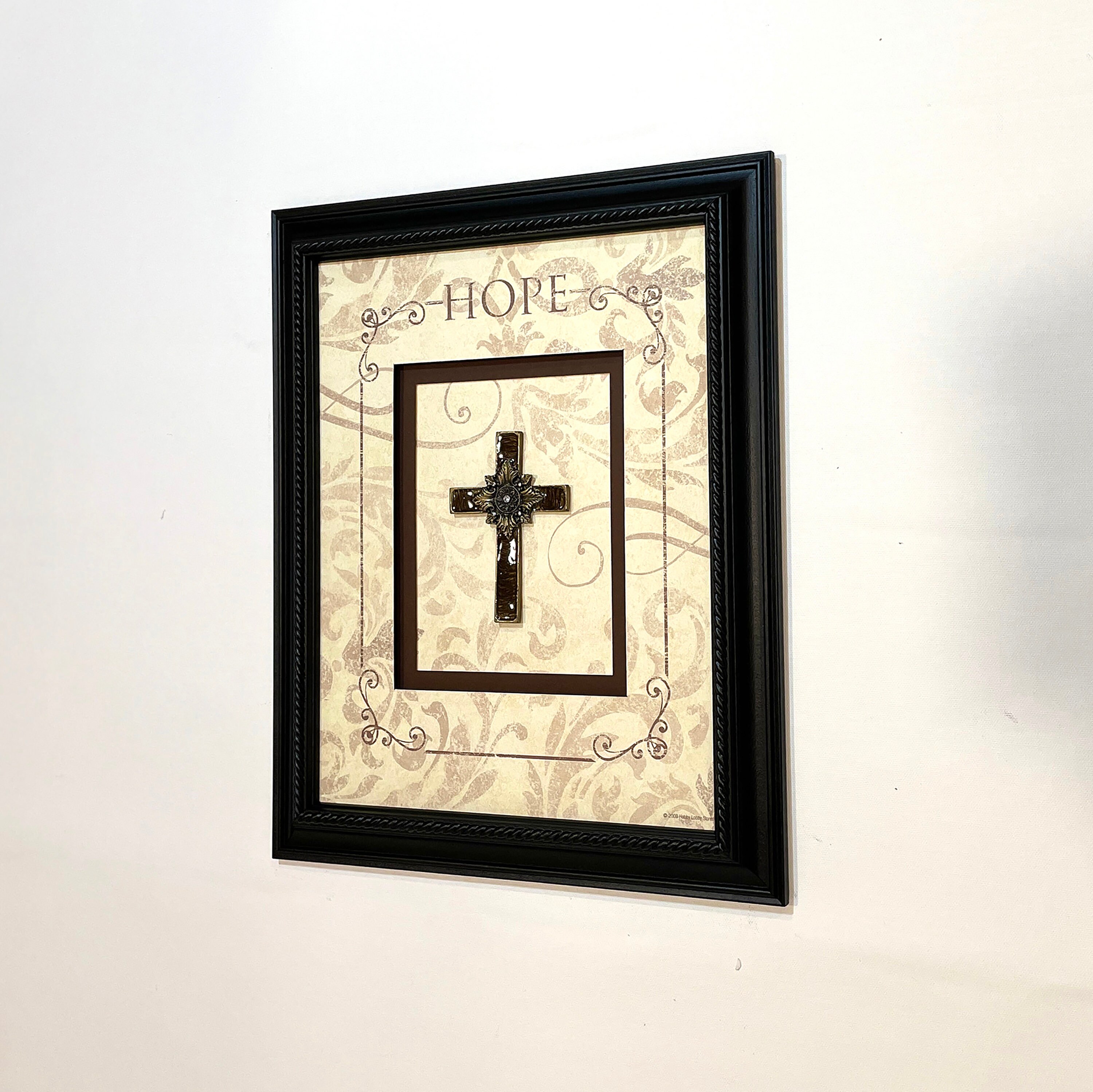 13.5” X 16.5” Restored Vintage Black Ornate Picture Frame