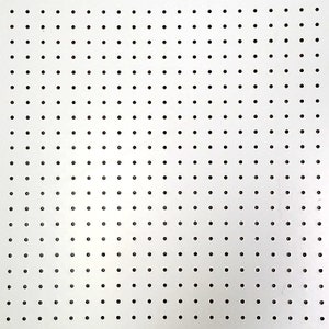 Custom Size 3/16 inch Thick white pegboard