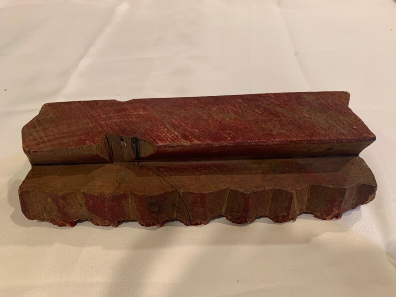 Vintage Hand Carved Wooden Wallpaper Stamp Etsy