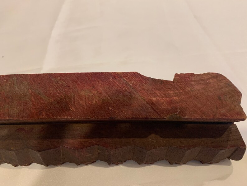 Vintage Hand Carved Wooden Wallpaper Stamp Etsy