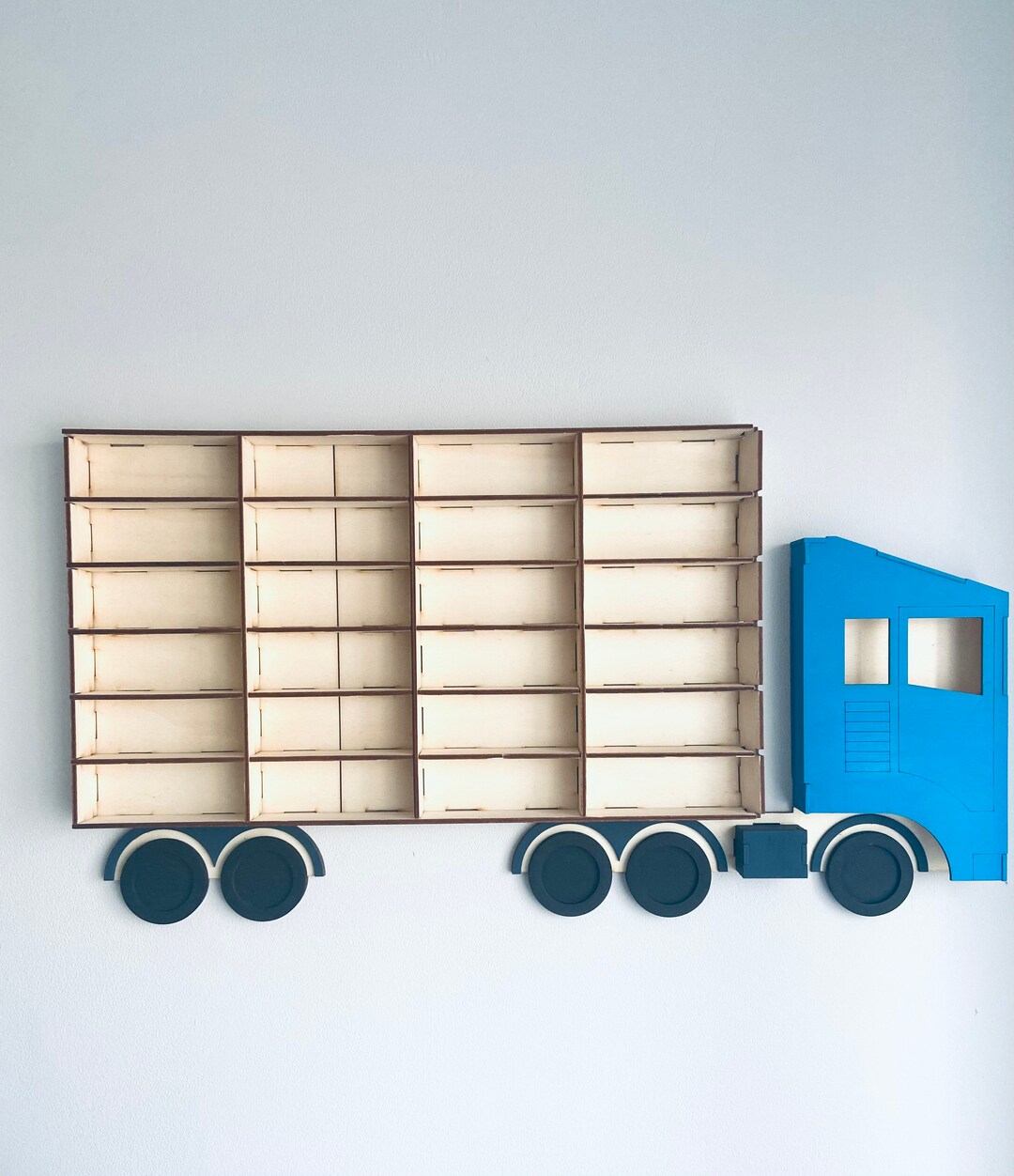 Hot Wheels Truck Toy Storage, Wooden Toy Display, Shelves for Hot