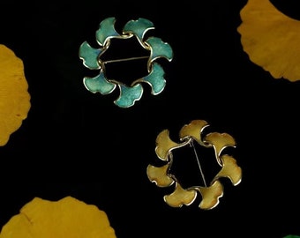 Original Artistic Retro Ginkgo Handmade Brooch,Cheongsam Brooch,Elegant Suit Pin,Hanfu Jewelry,Cape Pin,Pearl Charm Brooch,Wedding Gift
