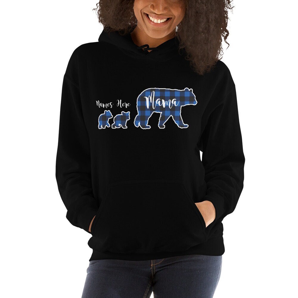 Mama Bear With 2 Two Cubs in Black 