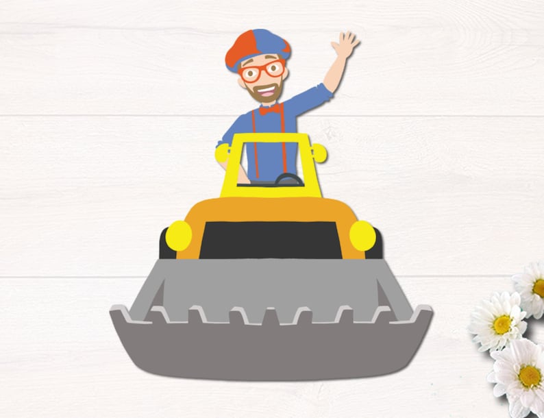 Blippi svg, Blippi toy svg, blippi construction svg, blippi truck svg