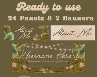 24 Twitch Streaming Panels With Customizable and Premade Trendy Twitch ...