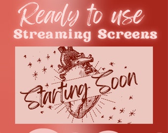 8 Twitch Stream Szenen, animiert und statisch Overlay, starte bald, Be Right Back, Stream Enden, Offline, Witchy Steam Theme, All of Me
