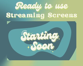 8 scènes de flux Twitch, animées et statiques, commençant bientôt, Be Right Back, Stream Ending, Offline, Last Night was Blue Scenes