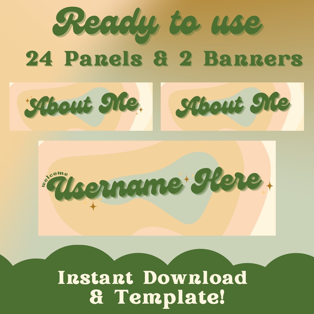 24 Twitch Streaming Panels With Customizable and Premade Retro Twitch ...