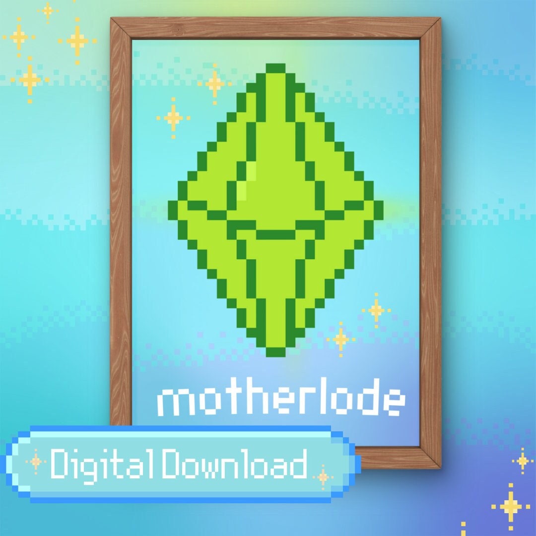 Sims Motherlode Printable Wall Art, Sims 4, Instant Digital